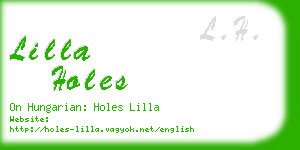 lilla holes business card